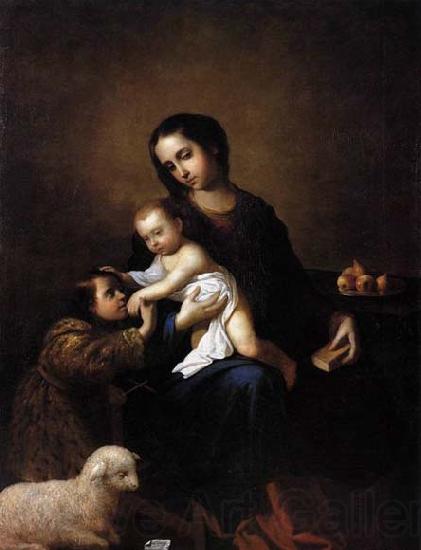 Francisco de Zurbaran Virgin Mary with Child and the Young St John the Baptist Spain oil painting art